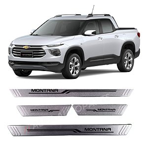 Jogo Soleira Chevrolet Nova Montana GM 4 Portas 2023/... Grafite