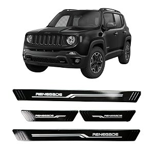 Jogo Soleira Jeep Renegade 2015 A 2023 4 Portas Preto
