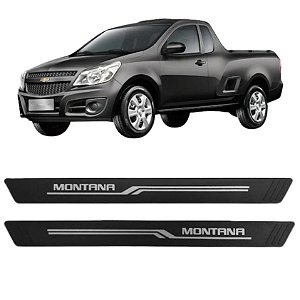 Jogo Soleira Chevrolet Montana GM 2 Portas 2010 A 2021 Preto