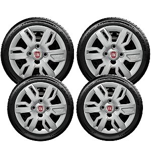 Jogo Calota Uno Mille Way 2013 A 2015 Aro13 Fiat Todos 227