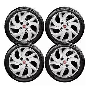 Jogo Calota Aro 13 Fiat Uno Way 2015 2011 2012 2013 2014 230