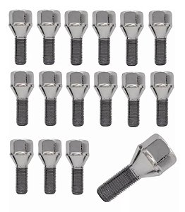 Jogo 16 Parafusos Cromado Volks VW Gol Saveiro Voyage