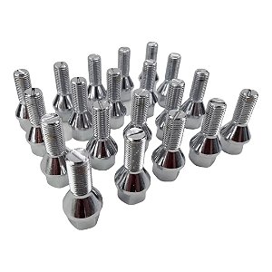 Jogo 20 Parafusos Cônico Cromados Roda Jeep Renegade Compass
