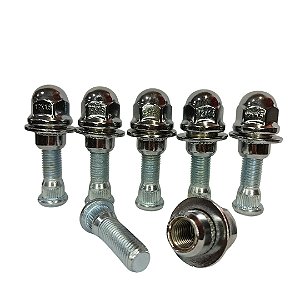 6 Parafusos Prisioneiro C/ Porca Roda Mitsubishi Triton L200