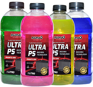 Fluido Pronto Uso Radiador Aditivo Motor Gasolina Diesel Etanol GNV T5 Radnaq Ultra PS