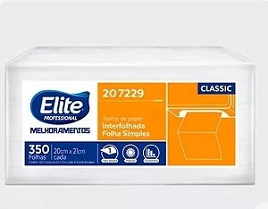 PAPEL TOALHA INTERFOLHADO FOLHA SIMPLES ELITE CLASSIC COM 350 FOLHAS