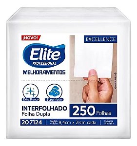 PAPEL HIGIENICO INTERFOLHADO FOLHA DUPLA ELITE EXCELLENCE COM 250 FOLHAS
