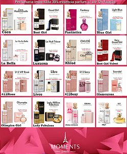 PERFUMES FEMININOS MOMENTS PARIS 15ML