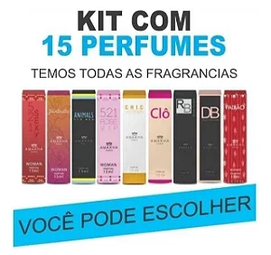 Kit com 15 Perfumes Amakha Paris 15ml