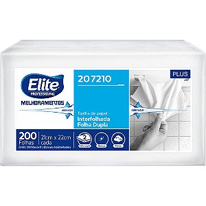 Papel Toalha Interfolha - Folha Dupla Plus Elite 21 x 22 cm