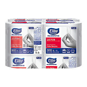 Papel Higiênico Rolo Folha Simples 4uni 10cm x 500m