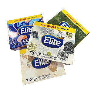 Lenço De Papel Elite 100 Folhas Dupla Alta Absorção Macio
