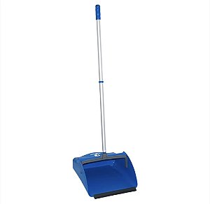 Pá Coletora POP Azul Cabo Alumínio Leve Resistente Durável