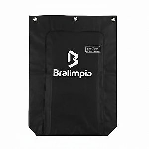 Saco Coletor Carrinho Limpeza Bralimpia Preto 90l Reforçado