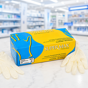 Luva Látex Com Pó Supermax M Caixa 100 Unidades