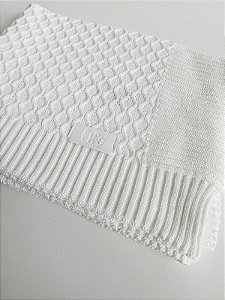 Manta Tricot Favinhos - Off Light