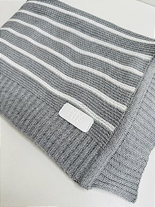 Manta Tricot Listrinhas - Cinzinha