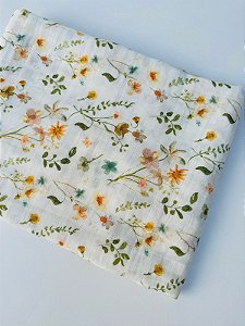 Fraldinha de Boca - Floral Aquarela