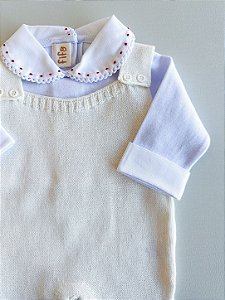 Jardineira Tricot Off White