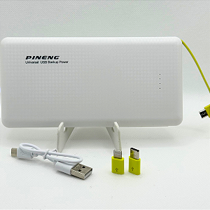 Carregador Portátil Power Bank Pineng 10000 Mah Micro e iPhone