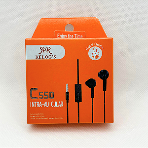 Fone de Ouvido Intra-Auricular Com Microfone P2 Stereo C 550