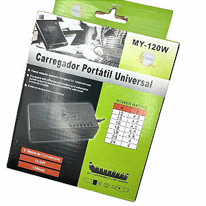 Fonte Carregador Universal 10 Adatapdor Notebook Laptop Computador 120w