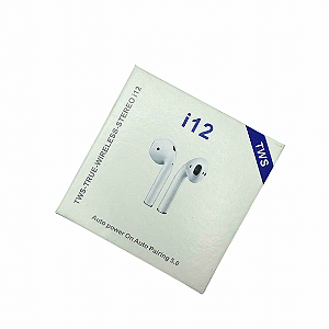 Fone de Ouvido Sem Fio i12 TWS Bluetooth 5.0