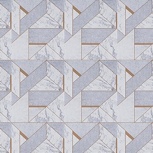 Papel de Parede Texturizado Geométrico Imitação de Mármore - PP408