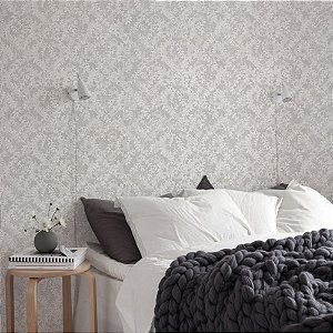 Papel de Parede Texturizado Floral Off-White - PP233