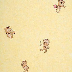 Papel de Parede Texturizado Infantil Ursinhos Happy World - PP203-1