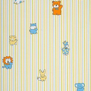 Papel de Parede Texturizado Infantil Listrado Happy World - PP197-1
