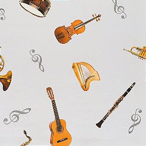 Papel de Parede Texturizado Musical Olivia - PP019