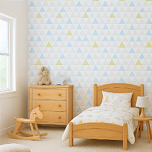 Papel de Parede Texturizado Geométrico Triângulos - PP342-1