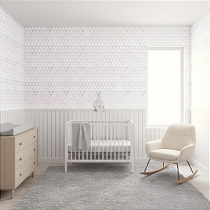Papel de Parede Texturizado Geométrico Triângulos - PP341-1