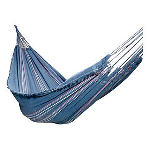 Rede De Dormir Casal Reforçada Descanso Grande Jeans Listra