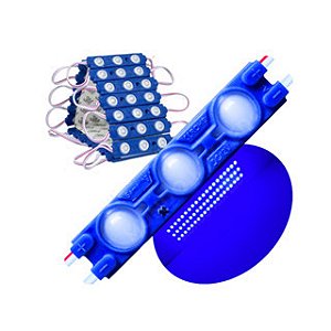 20 Módulos 3 Led Luminoso Injetado 1.5w 12v Ip67 CORES DIVERSAS