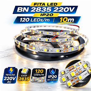 FITA LED BN 2835 220V IP20 120 LEDs/m 10m
