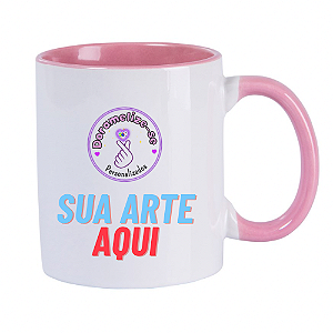 CANECA ROSA - PERSONALIZE DO SEU JEITO