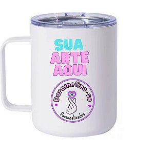 Caneca Térmica Inox Branca - 370ml