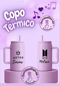 Copo Térmico 1300ml/ BTS- ASTRO ou Personalize