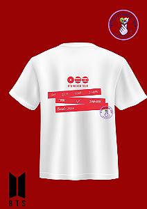 CAMISETA BTS IS BACK - Frente e verso