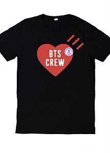 CAMISETA PRETA BTS CREW