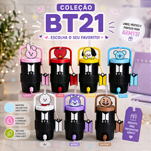 Copo porta lata - BTS BT21 – Escolha seu membro 💜