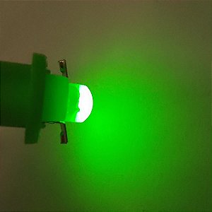 Lampada T5 B8.5 COB 12V Led Carro Automotiva VERDE  painel carro ou moto