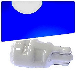 Lâmpadas T10 Porcelana AZUL Cerâmica Ultinon Farolete 3 Leds AZUL