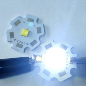 Led CREE branco comum 6500k com dissipador ESTRELA CREE