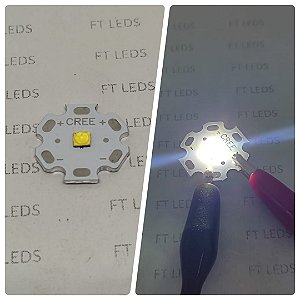 Led CREE 3w BRANCO FRIO 20000k com dissipador ESTRELA CREE