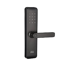 Fechadura Digital Porta Madeira Biometria Senha Fit Lock