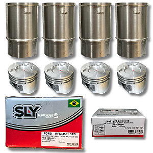 Kit Motor FORD/VW CHT 1.6 Gasolina Completo Pistão, Pino Camisa, Anel Suloy