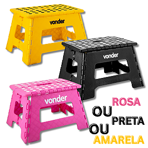 Banqueta de Plástico Dobrável 355X285X220mm Vonder